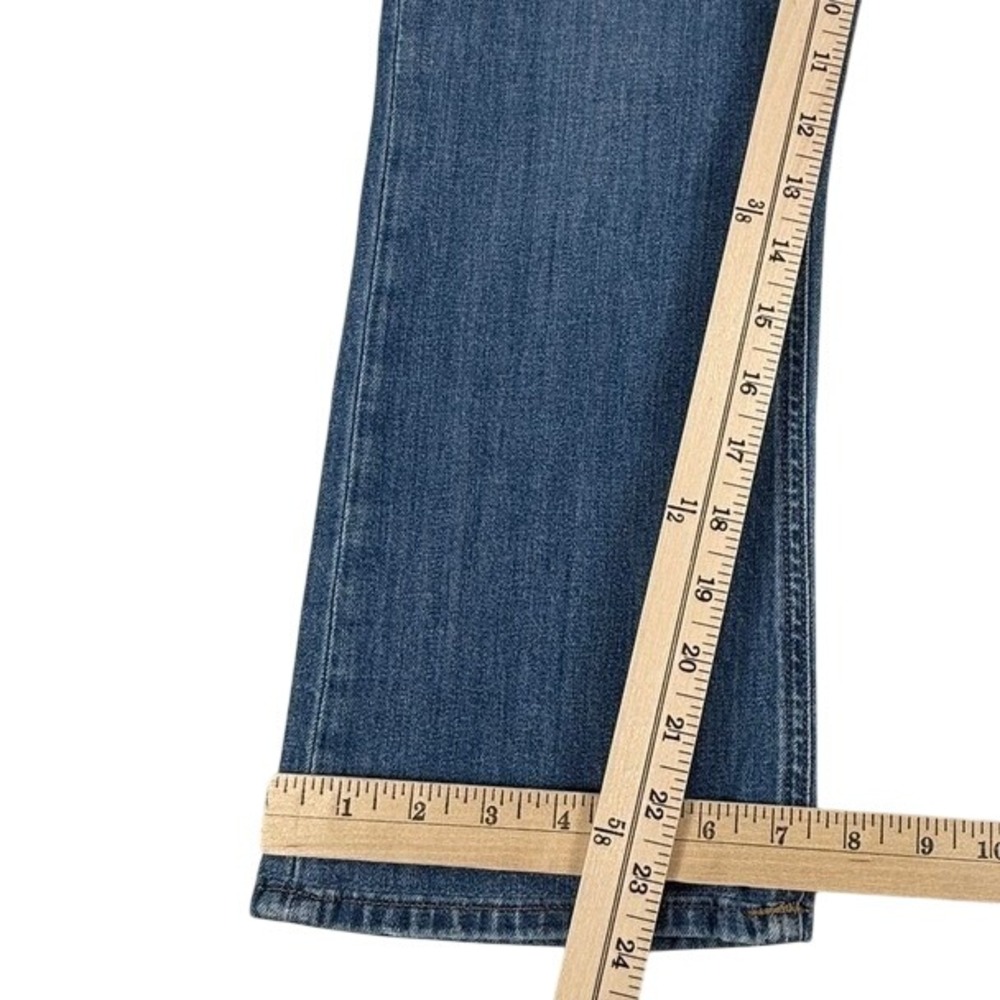 J. Crew Mid-Rise Flare Crop Jeans Womens 27 Blue Medium Wash Stretch Denim - Picture 6 of 6